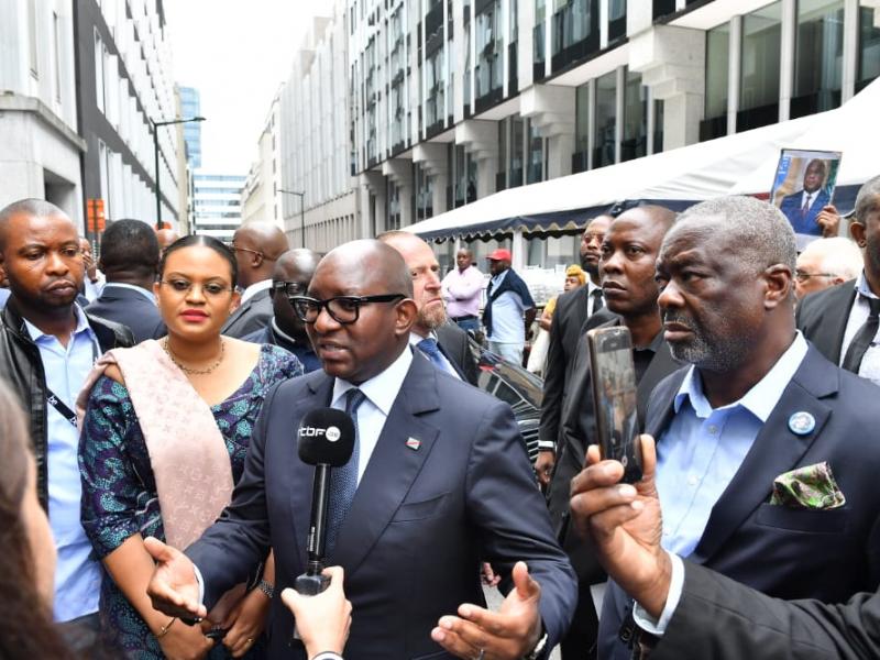 Le premier ministre Sama Lukonde et la délégation congolaise à Bruxelles