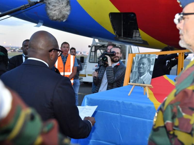 Arrivée de la dépouille mortelle de Patrice Emery Lumumba à Kinshasa