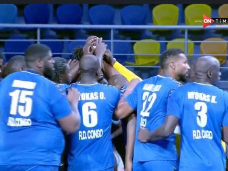 Les Léopards messieurs de Handball lors de la victoire face à la Zambie.