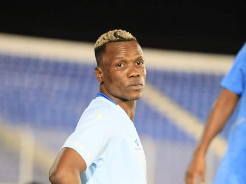 Glody Lilepo Makabi, lors de sa première séance d'entraînement sous les couleurs de Al Hilal Omdurman.