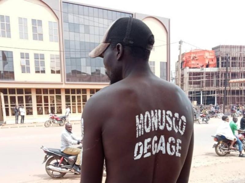 Un manifestant anti Monusco à Butembo