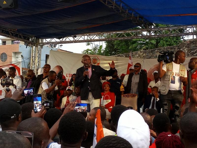 Le président de l'UNC, Vital Kamerhe lors de son meeting au stade Afya à Goma, lundi 12 septembre