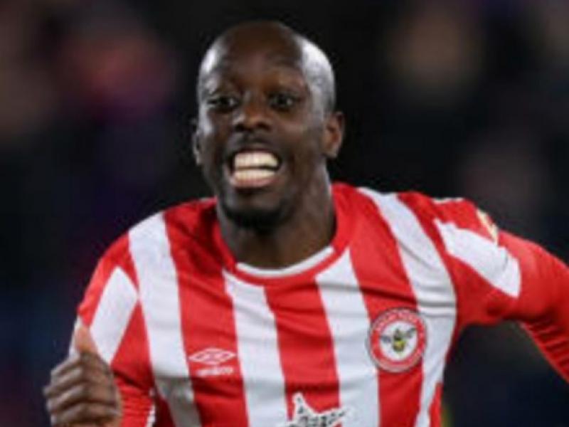 Yoane Wissa sous les couleurs de Brentford FC.