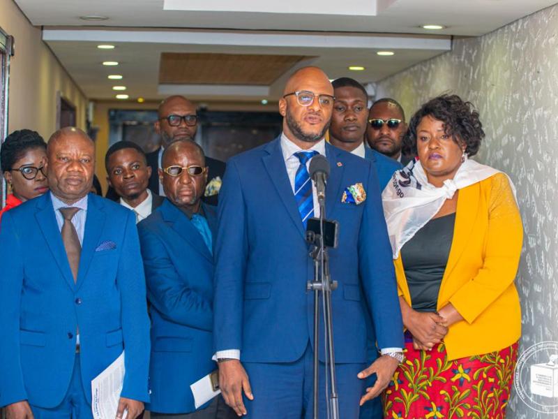 Une délégation du parti Le Cœur du Congo à l'issu de la rencontre avec le deuxième vice-président de la CENI