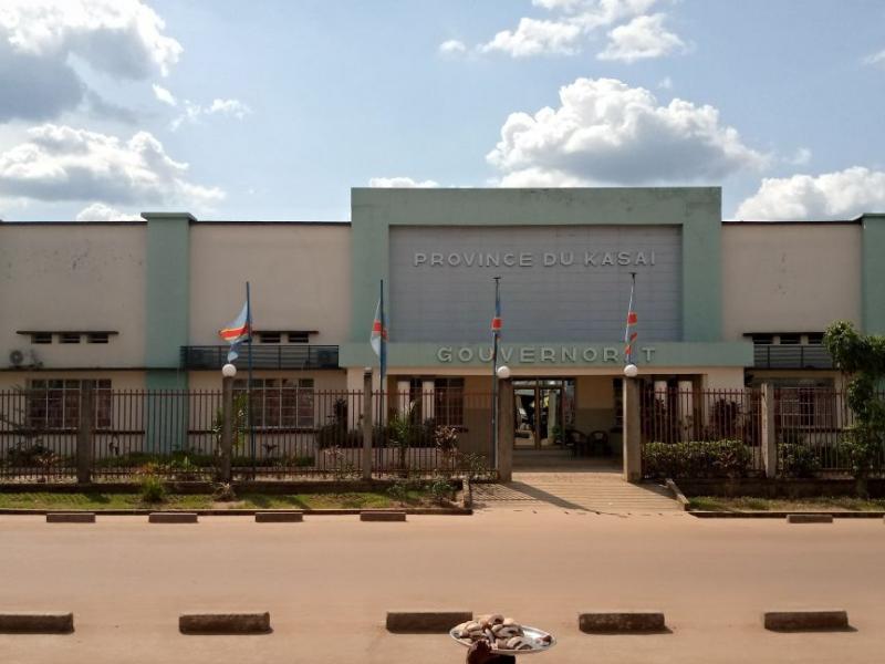 Le bâtiment du gouvernorat du Kasaï