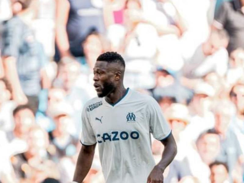 Chancel Mbemba sous les couleurs de l'Olympique de Marseille.