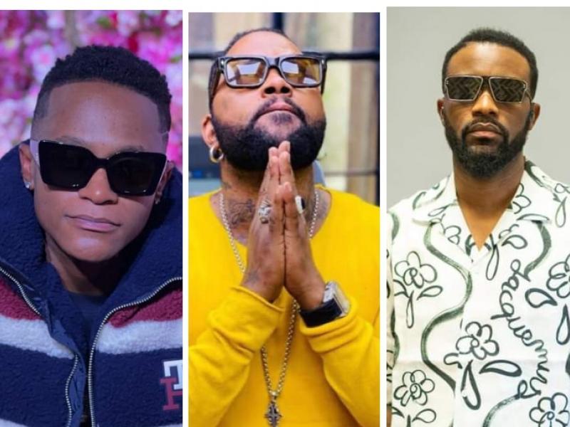 Les chanteurs congolais, Innoss'b, Ferré Gola et Fally Ipupa.