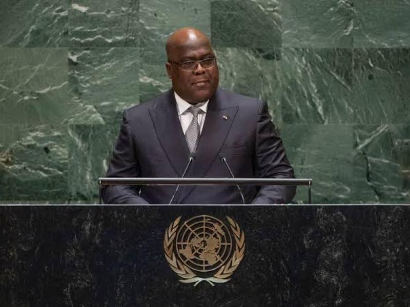 Le président de la RDC Félix Tshisekedi à la tribune de l'ONU [ Photo d'illustration]