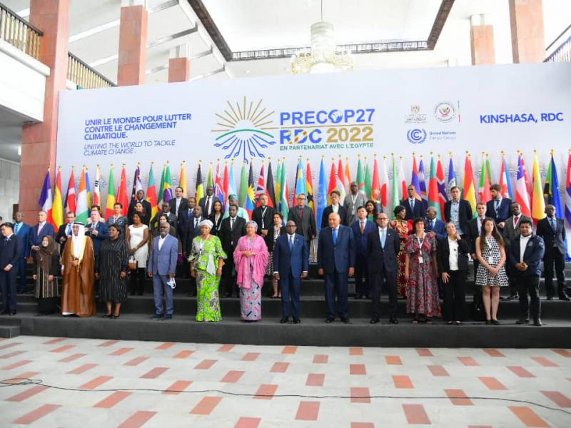 *Les membres des gouvernements participant à la cérémonie de Pré-COP 27*