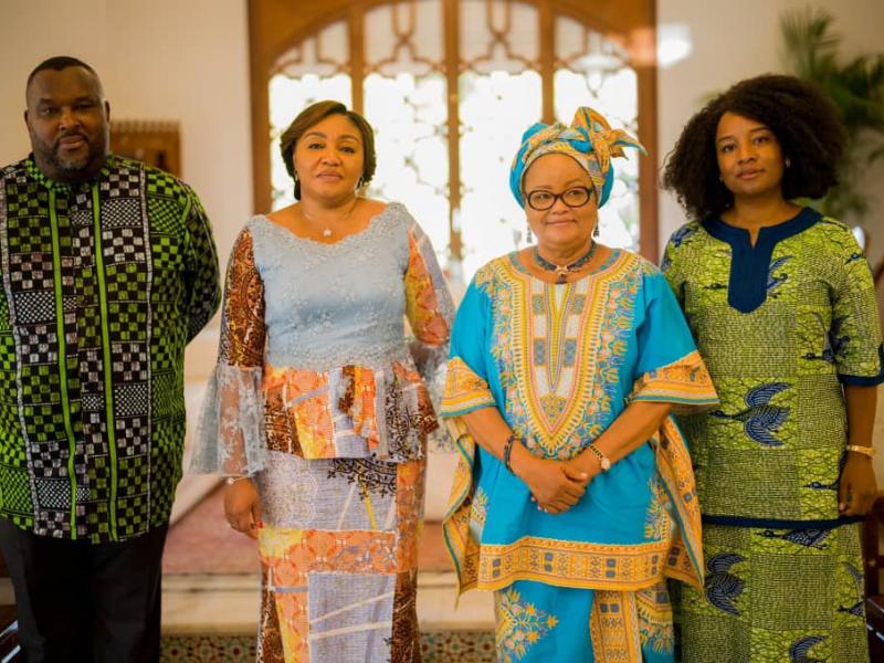 La première dame Denise Nyakeru et la famille Mobutu à Rabat