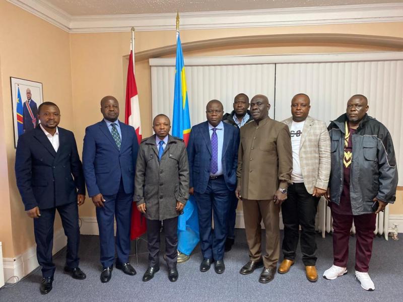 Une mission de la CENI conduite par le rapporteur adjoint reçue au Canada par le chargé d'affaire ai de l'ambassade de la RDC