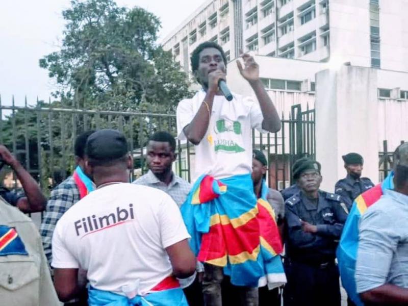 Les mouvements citoyens congolais devant le ministère des affaires étrangères à Kinshasa. [Photo d'illustration]