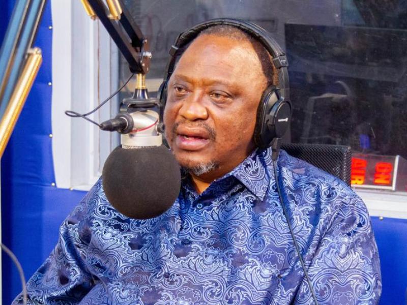 l'Ex-président du Kenya Uhuru Kenyatta intervenant sur la Radio onusienne en RDC