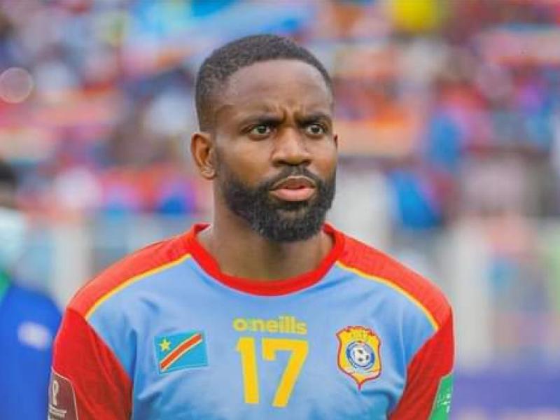 Cédric Bakambu, lors de la rencontre RDC-Maroc, au stade des martyrs de Kinshasa.