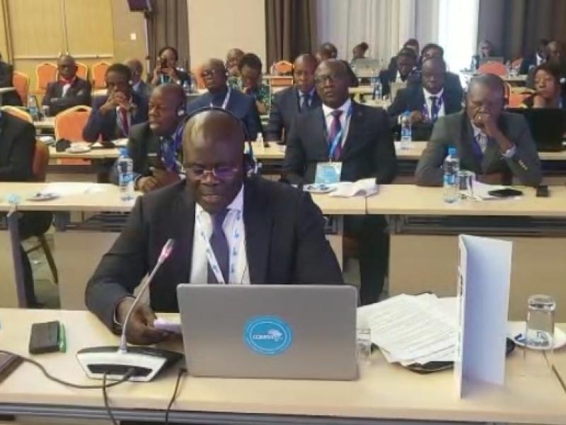 Le ministre du Commerce Extérieur congolais, Jean-Lucien Bussa prenant part au 43ème Conseil des ministres du COMESA