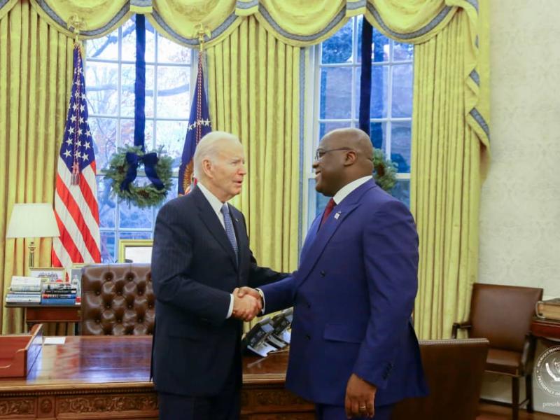 Le Président de la RDC, Félix Tshisekedi reçu par son homologue américain Joe Biden, mercredi 14 décembre 2022