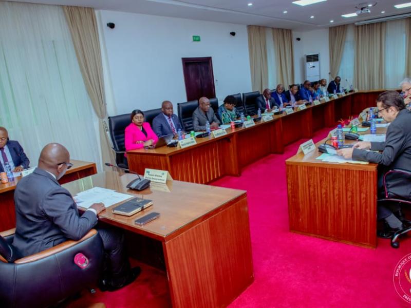 Le Premier ministre, Sama Lukonde préside la réunion du Conseil d'administration du Fonds de cohérence et de stabilisation, jeudi 15 décembre 2022