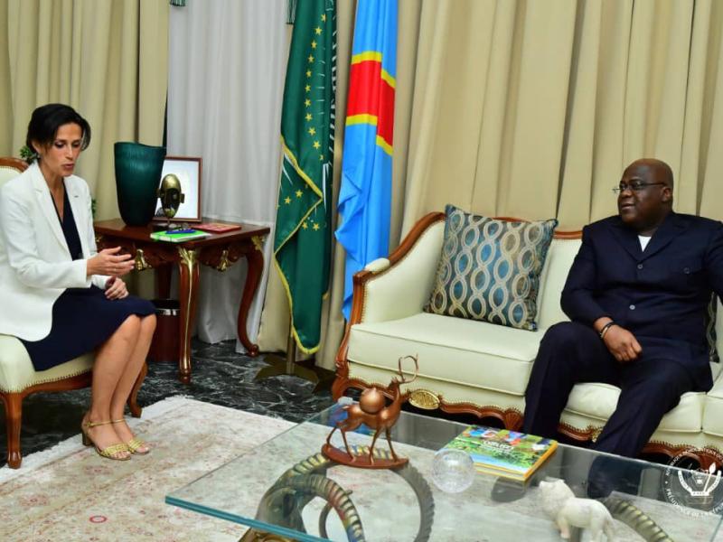 Le Président Félix Tshisekedi et l'émissaire d'Emmanuel Macron