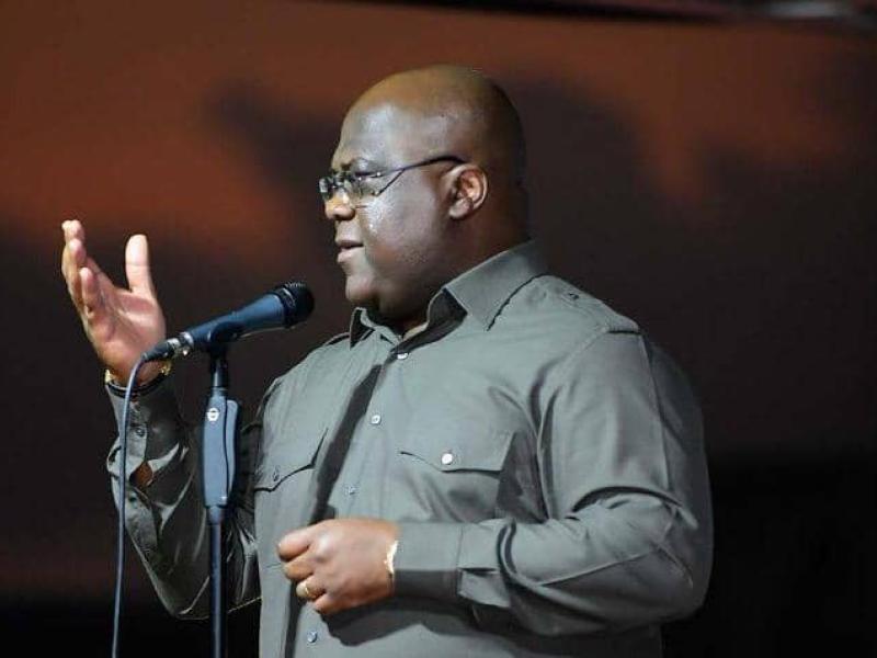 Le Président Félix Tshisekedi lors de son meeting à Mbandaka ( Équateur)