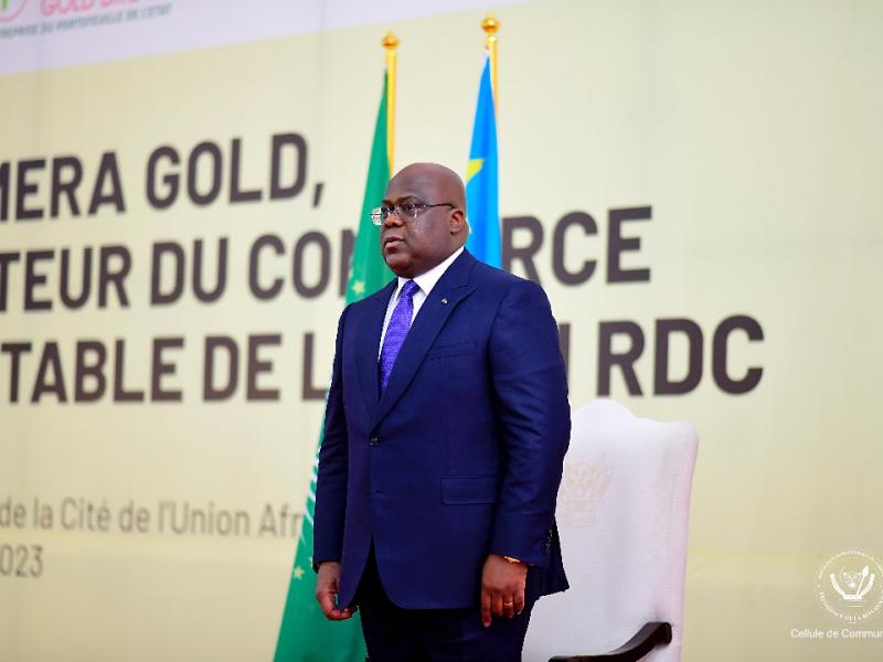 Le chef de l'État prends part à la cérémonie de la 1ère expédition de l'or vers les Emirats Arabes Unis