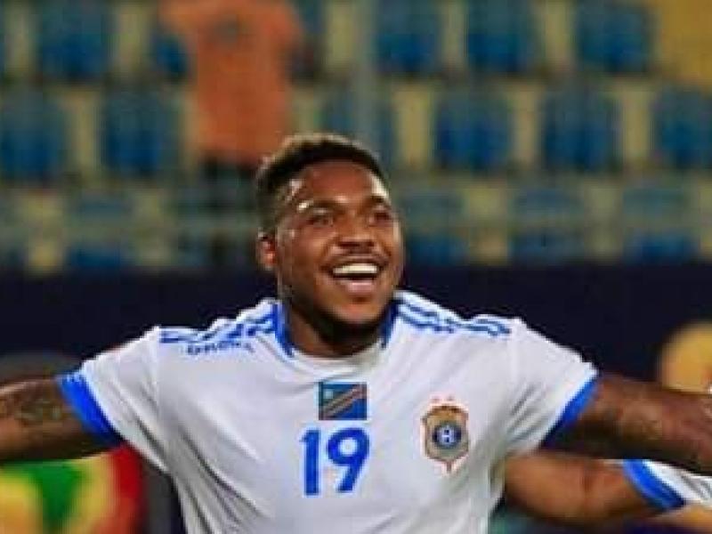 Britt Assombalonga en pleine célébration d'un but, lors de CAN Égypte 2019. [Photo d'illustration]