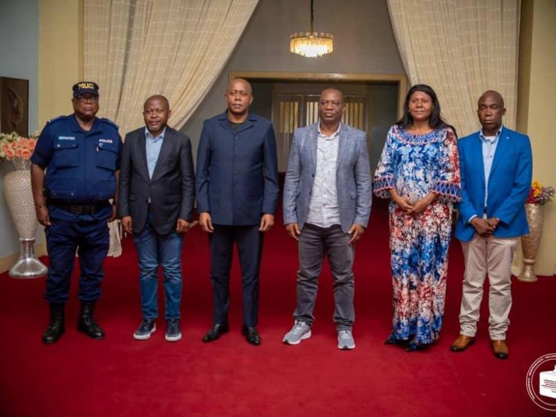 Le Président de la CENI, Denis Kadima et les autorités provinciales du Haut-Katanga
