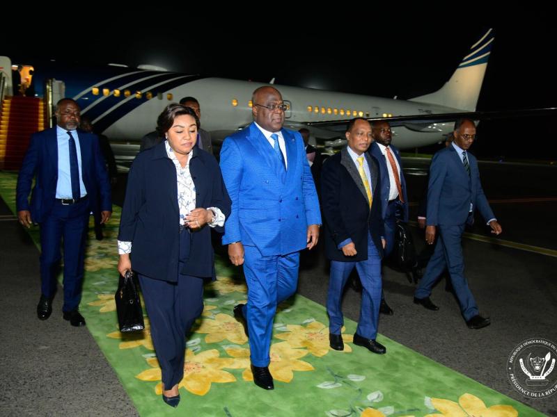 Accompagné de son épouse, Félix Tshisekedi est arrivé à Addis-Abeba ( Ethiopie) pour prendre part à la 36e Assemblée Générale de l'Union Africaine