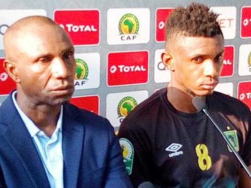 Florent Ibenge et Fabrice lors d'une conférence de presse à l'AS VClub. [Photo d'illustration]