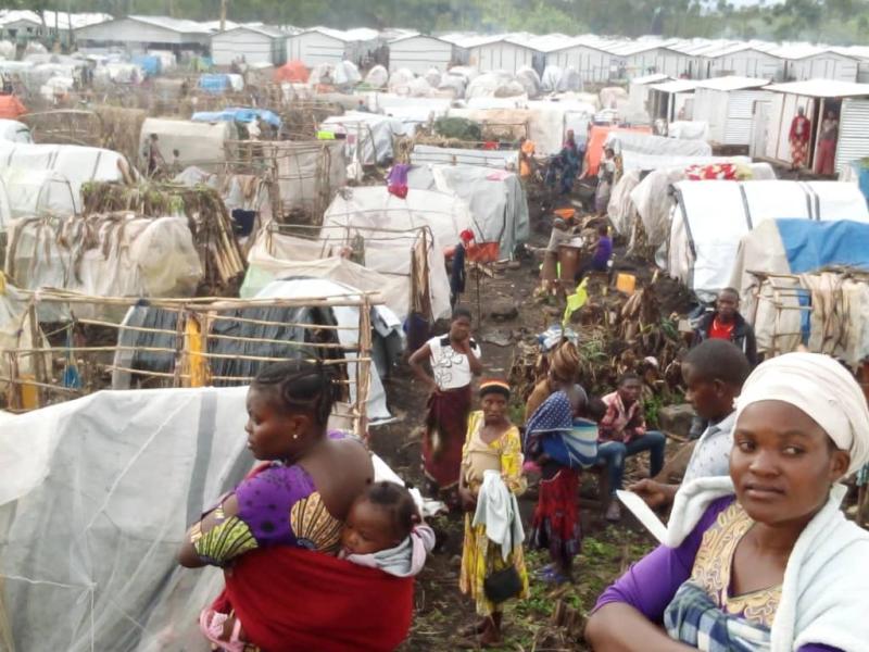 Camp des déplacés de Kanyaruchinya dans le territoire de Nyiragongo au Nord-Kivu [Photo d'illustration]