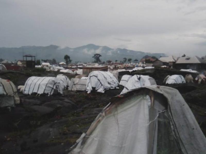 Camp des déplacés de Bweremana en territoire de Masisi au Nord-Kivu