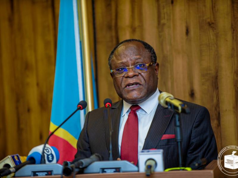 Le deuxième vice-président de la CENI, Didi Manara au lancement des journées portes ouvertes, mardi 25 avril