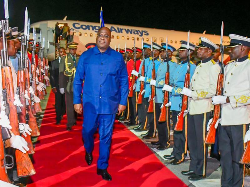 Le chef de l'État, Félix Tshisekedi à Windhoek pour participer au sommet de la SADC