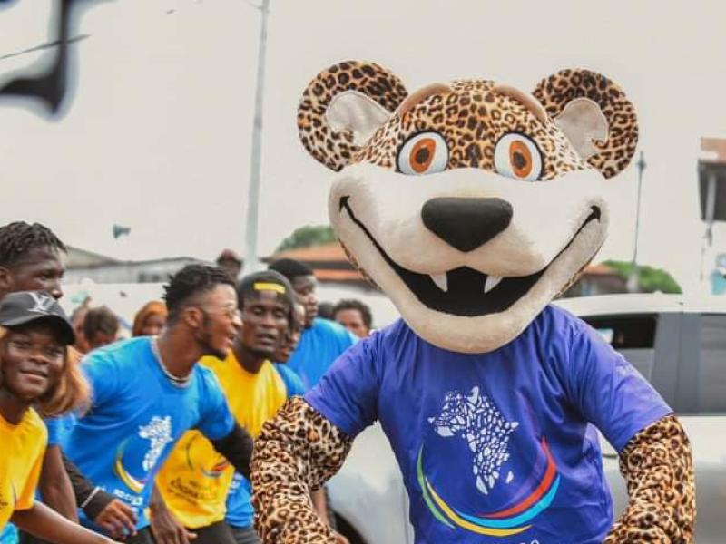 La mascotte des IXèmes jeux de la francophonie lors d'une activité déroulée à l'UPN. [Photo d'illustration]