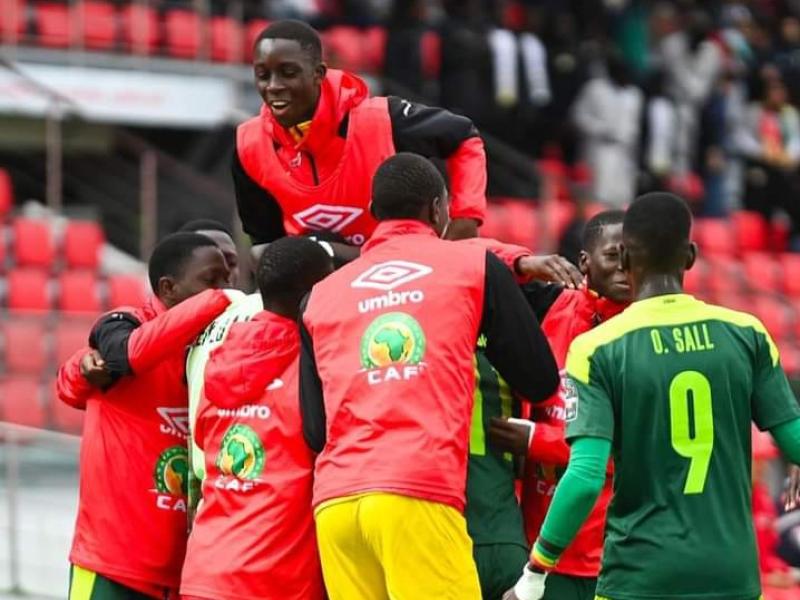 Les Lionceaux de la Teranga du Sénégal en pleine célébration.