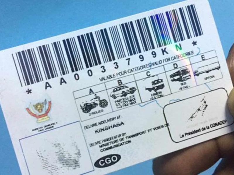 Le revers d'un permis de conduire véhicule en RDC [Photo d'illustration]