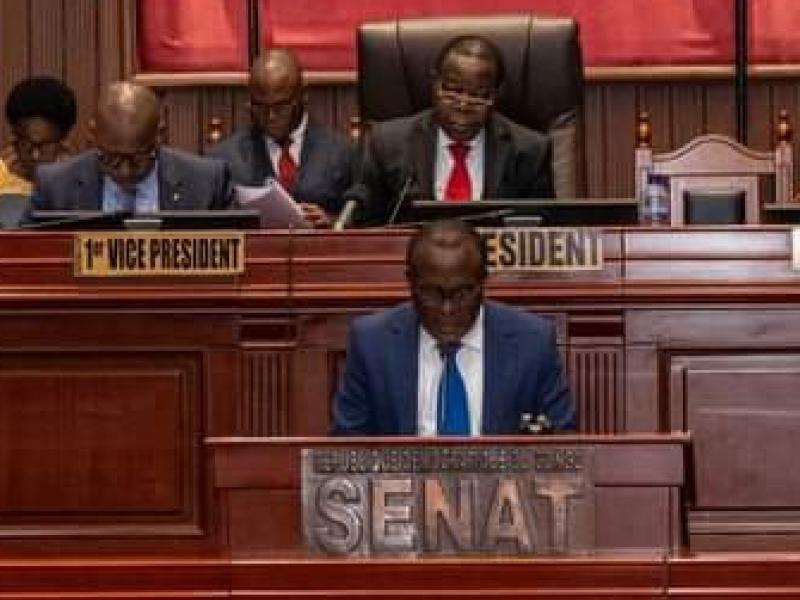 Claude-François Kabulo Mwana Kabulo au Sénat de la RDC.