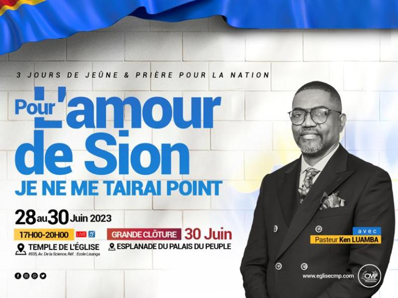 Affiche de trois journées de prière qu'organise l'église Philadelphie à Kinshasa.