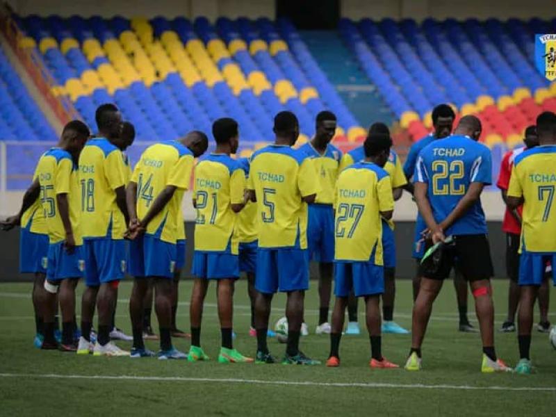Les Sao Locaux du Tchad lors d'une séance d'entraînement au stade des martyrs de Kinshasa. 