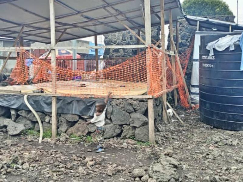 Le site de déplacés à Nyiragongo.