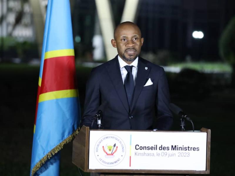 Le porte-parole du gouvernement et ministre de communication et des médias, Patrick Muyaya 