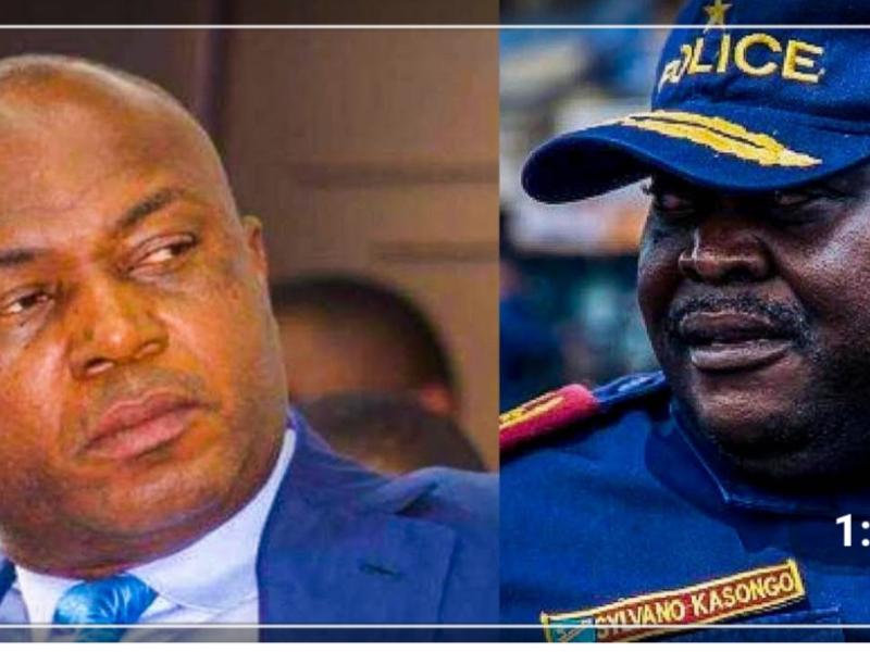  Le gouverneur de la ville de Kinshasa, Gentiny Ngobila et le général Sylvano Kasongo.