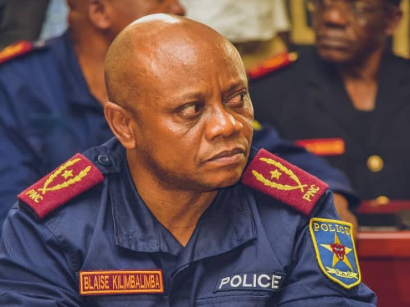 Le Général Blaise Kilimbalimba, le commandant de la Police de Kinshasa