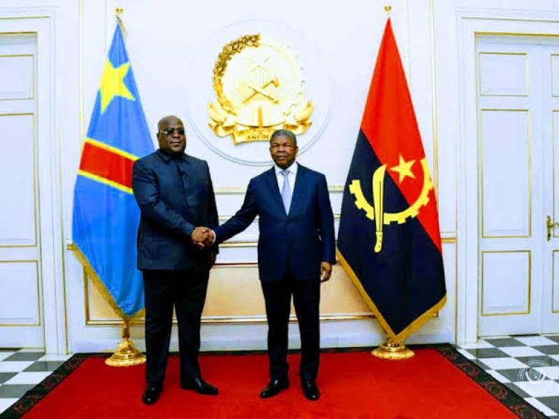 Le Président angolais Joao Lourenço et son homologue congolais Félix Tshisekedi