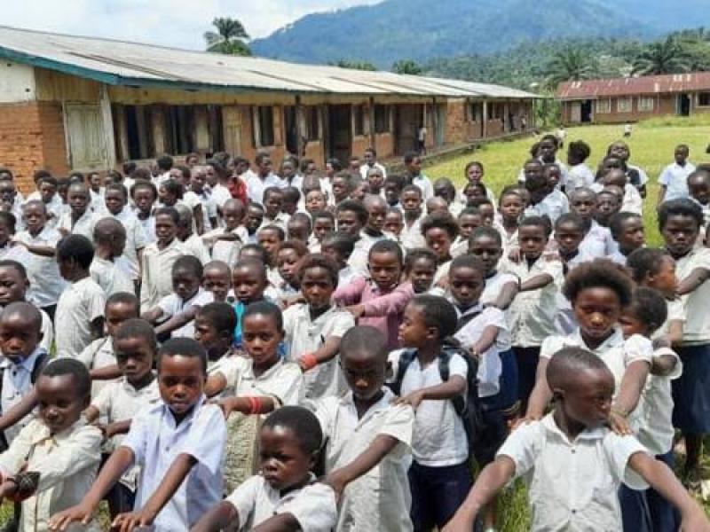 Des élèves d'une école dans le territoire de Rutshuru