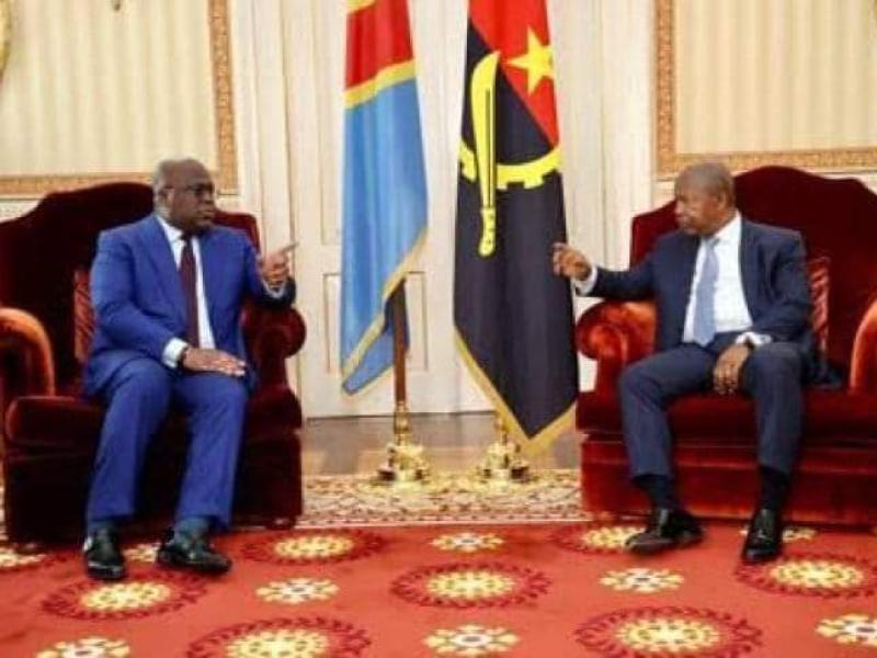 Le Président Félix Tshisekedi et son homologue angolais Joao Lourenço