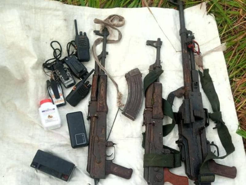 Les effets militaires repérés par les FARDC dans des combats avec les ADF dans la vallée de Mwalika