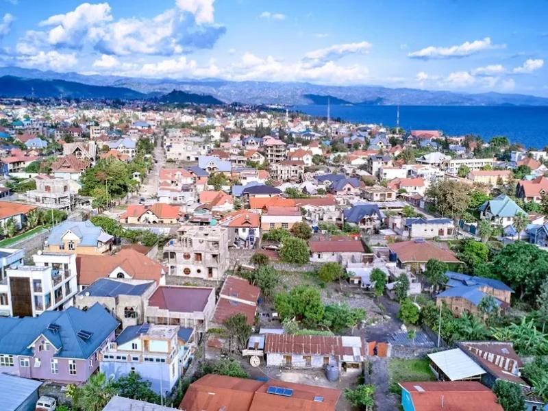 La ville de Goma, chef lieu de la province du Nord-Kivu.