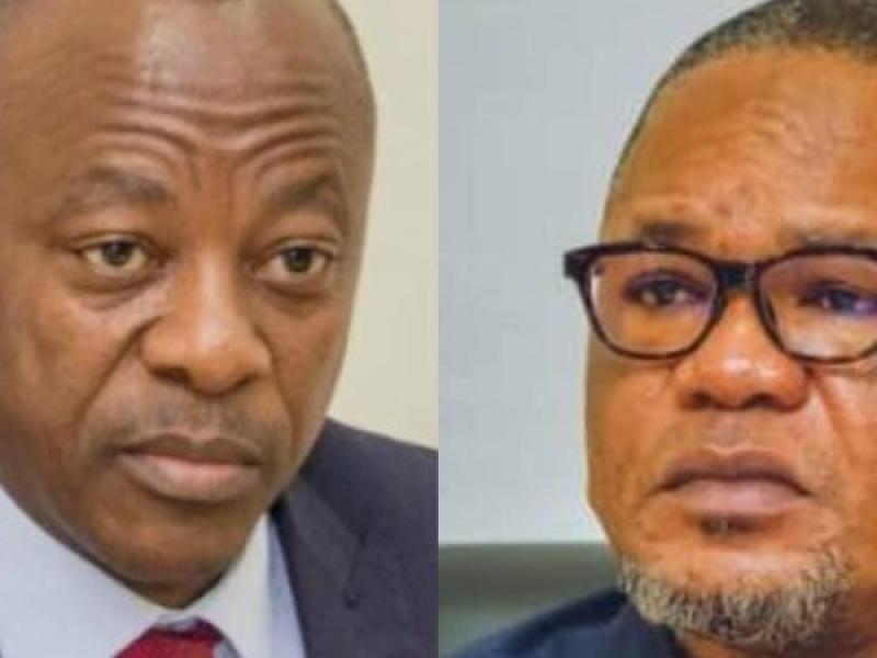 Le VPM de l'intérieur Peter Kazadi et le ministre Eustache Muhanzi 