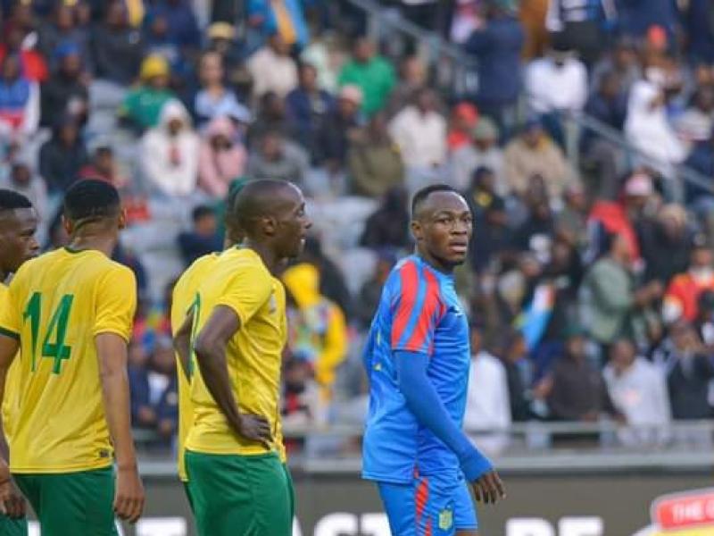 L'attaquant congolais, Jackson Muleka et les Bafana Bafana à Orlando Stadium.