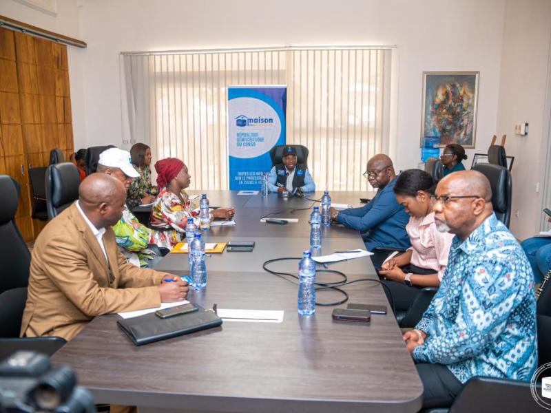 Le rapporteur adjoint de la CENI, Paul Muhindo lors du lancement d'une session de formation pour l'équipe technique de la Maison des élections